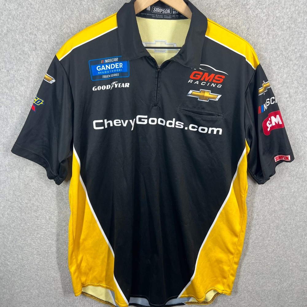Simpson NASCAR GMS Racing Men M‎ Black Chevy Goods Gander Truck Series EUC